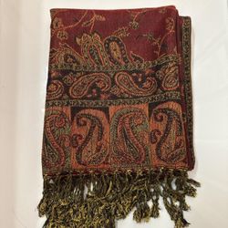 New | Maroon Pashmina Shawl