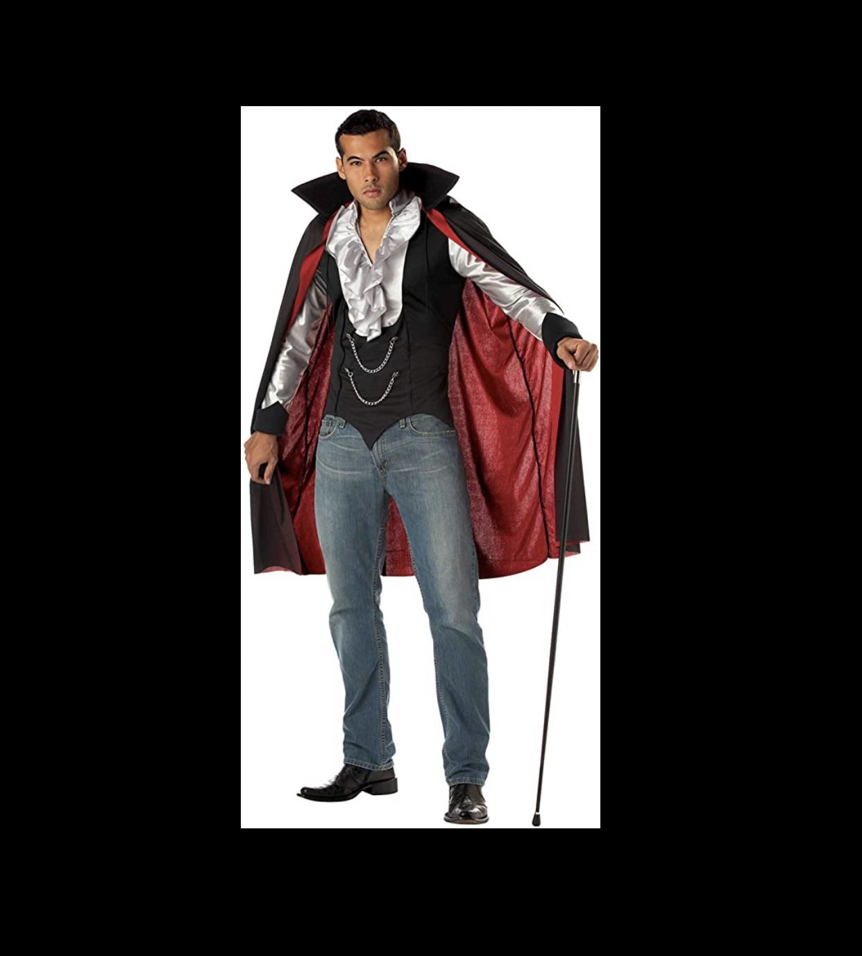 CC Vampire Count Dracula Gothic Fancy Dress Up Halloween Adult Costume Size Med.