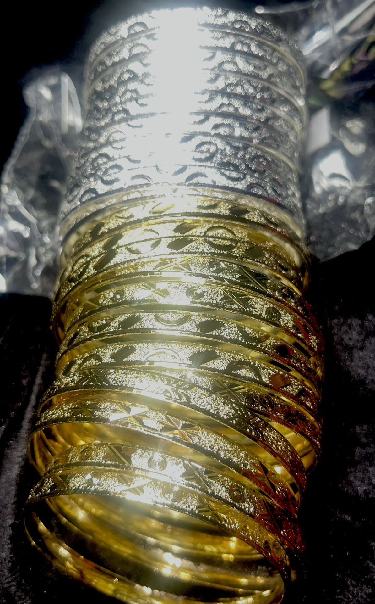 Gold Plated Silver And Gold Bangles