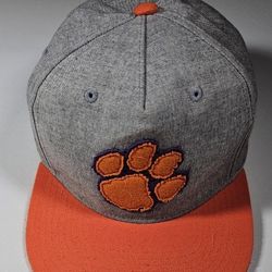 Clemson Tigers NCAA Zephyr Hat College Vault Gray Orange 2 Tone Snapback Cap NWOT.