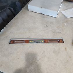 24" Smartlevel Metal And Teak Wood