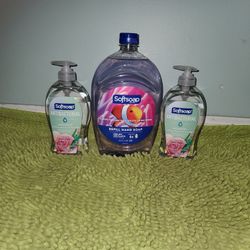 3 Hand Soap Softsoap (2 Antibacterial Sensitive 11.25oz/ 1 Refill 50oz