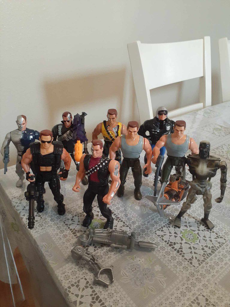 1992 Kenner Terminator 2 Future War LOT OF 9 With Guns Vintage Action Figures