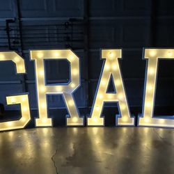 Marquee letters with LED lights