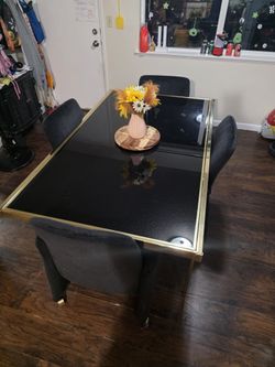 Glass dining table
