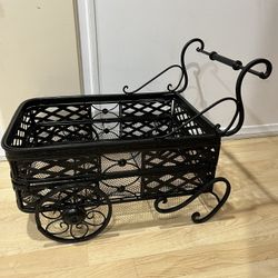 Wrought Iron Flower Garden Cart