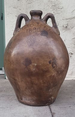 Antique Terracotta Wine Jug 1890