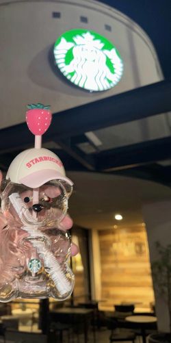 Starbucks pink bear cup