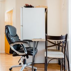 Small Tan And Black 2 Seater Kitchen Table