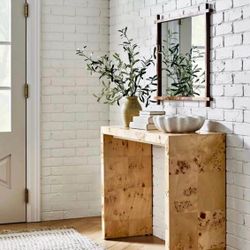 Threshold Ogden Burled Wood Console Table 30x46x15