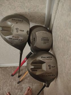 3 Golf clubs 1 ball retriever