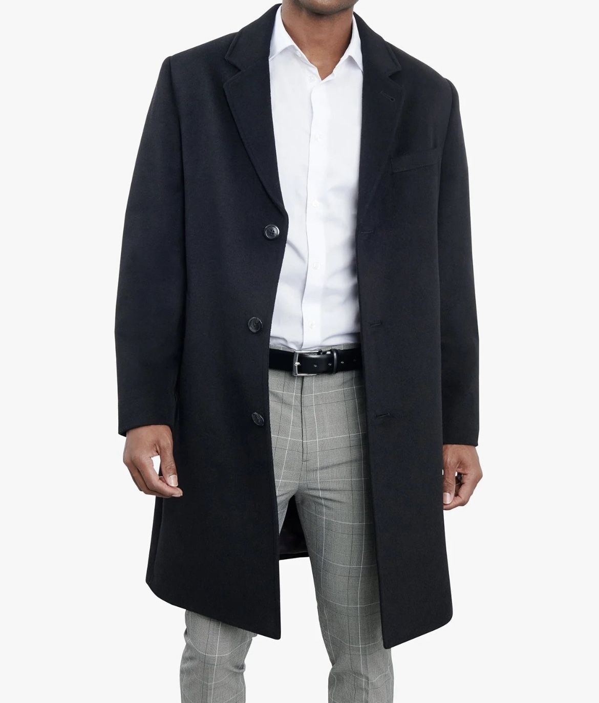 New Men’s Long Woolen Coat 38 XS Black London Fog Very Nice And Warm