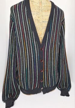RARE Jantzen Ken Venturi Striped Golf Cardigan Sweater 1960s