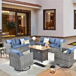 Brand New Patio Outdoor Furniture Set With Fire Pit 