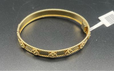 Gold-Tone Beaded Bangle Bracelet