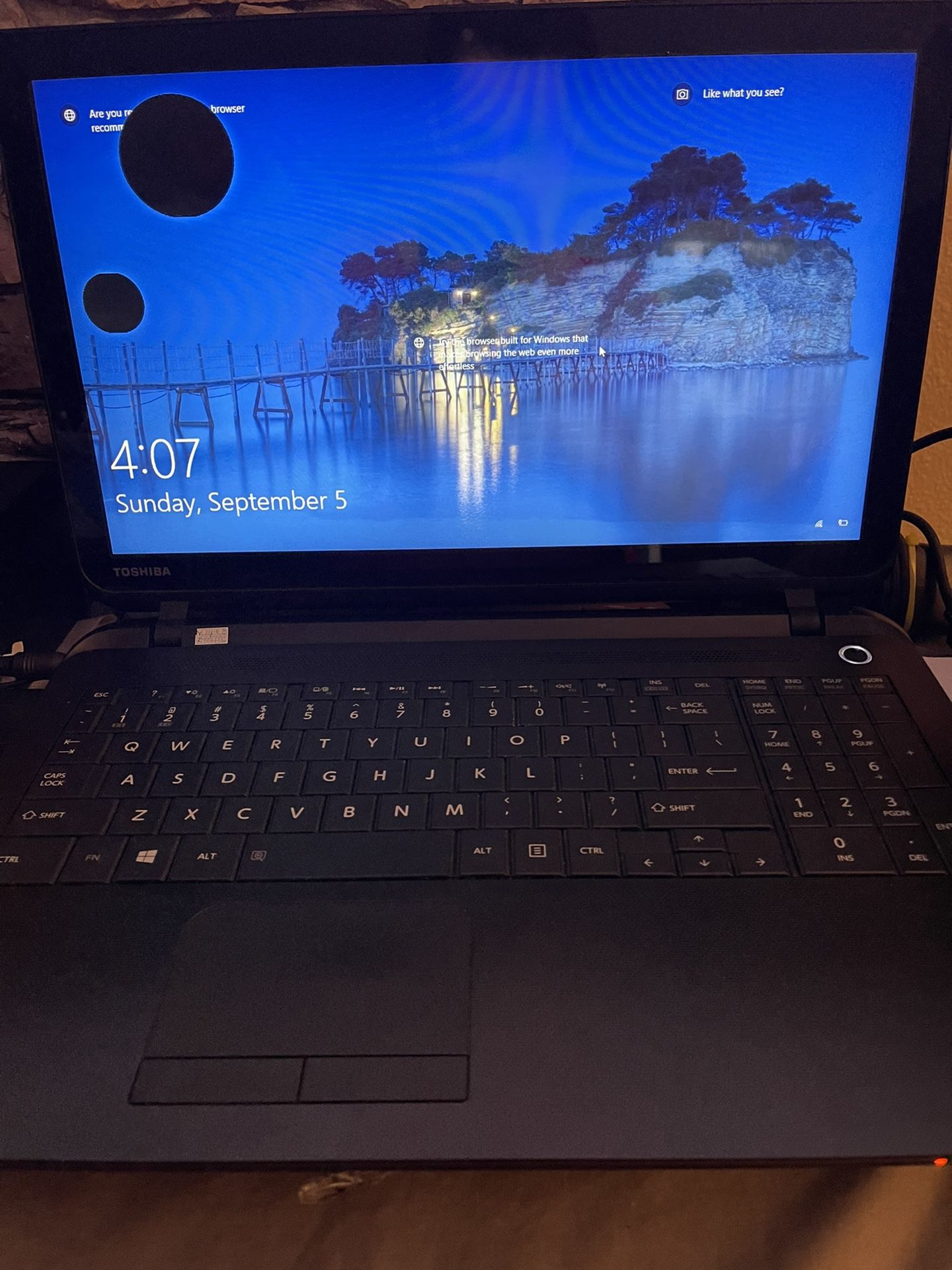 Toshiba Touchscreen Laptop