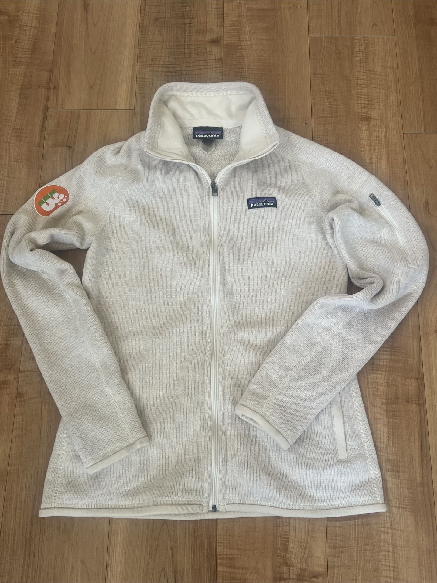 Patagonia Sweater Fleece Jacket Beige Women's M Full Zip 25543