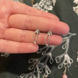 Dainty Silver Hoops