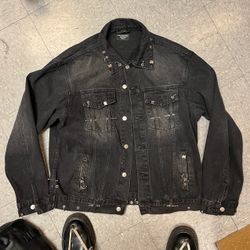 Balenciaga piecered denim jacket
