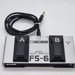Boss FS-6 Dual Foot Switch Guitar Effects Pedal With Cable