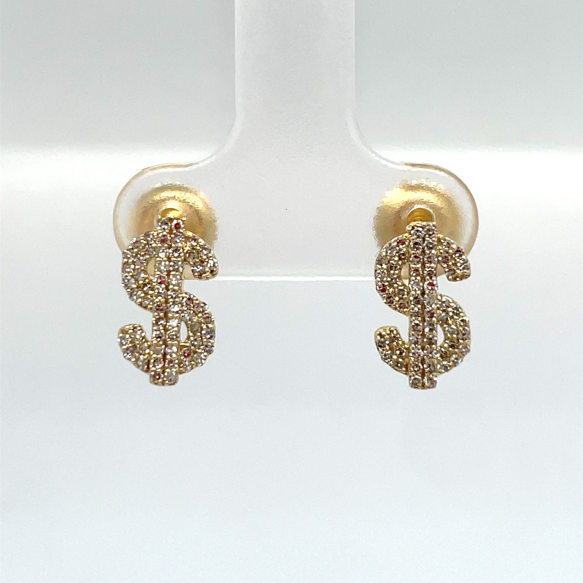 10KT Yellow Gold Diamond Dollar Sign Earrings 1.56g .33CTW 183444/4