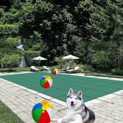 Pool Cover Size: 16 x 28 ft; Suitable Pool Size: 14 x 26 ft.