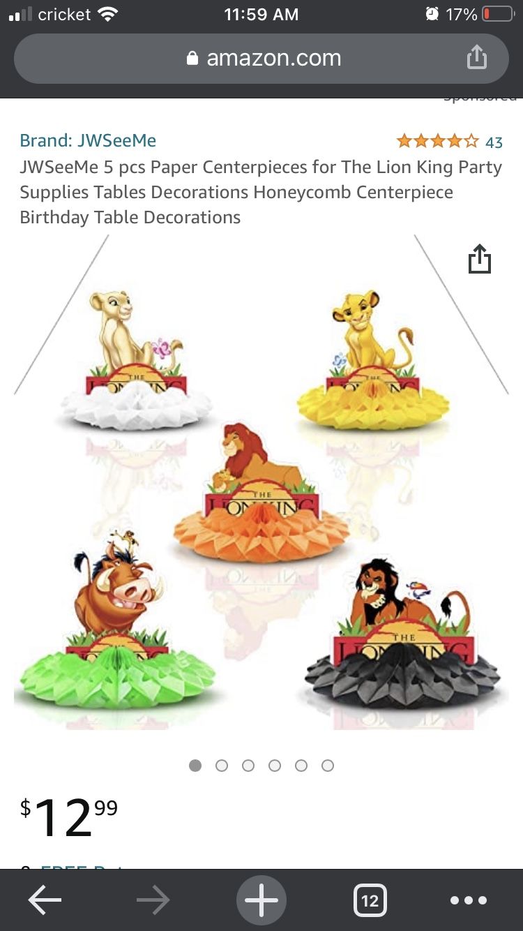 Lion king centerpieces