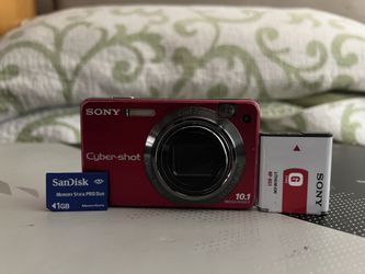 Sony Cyber-shot DSC-W170 10.1MP Compact Digital Camera - Red ( read description )