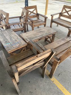 Outside furniture hardwood 8pc