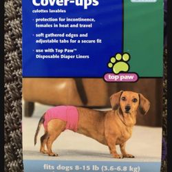 3 PET Panties: One 2 - Pack TOP PAW Washable Cover Ups Pet Panties And One COZY PET  Jean Panty.