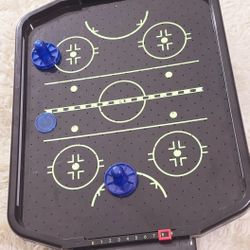 Electronic Arcade Air Hockey Game LED Neon Lighted Fast Moving Tabletop Toy