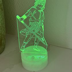 Action Figure/ Manga  NARUTO SASUKE UCHIHA Lamp/Nite LIte 3 D Optical Illusion Lamp.  7 color changes.