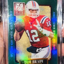 2013 Panini Elite Turn of the Century Rare Green Tom Brady /199 