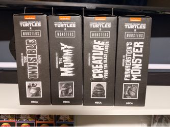 NECA TMNT X Universal Monsters Complete set