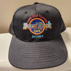 Vintage Hard Rock Cafe (Sydney) Save The Planet Baseball Cap/New 