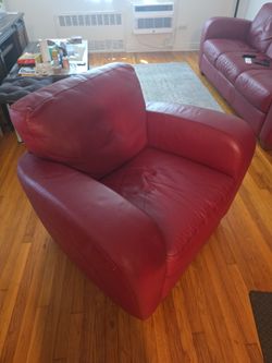 Red Leather Armchair