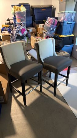Leather barstools
