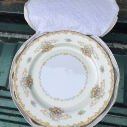 Noritake China Acacia salad plates (8) with protective/storage case