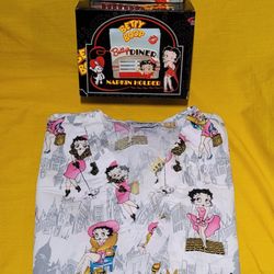 Betty Boop Top / Scrub & Betty Boop Napkin Holder $20 Total For Both 