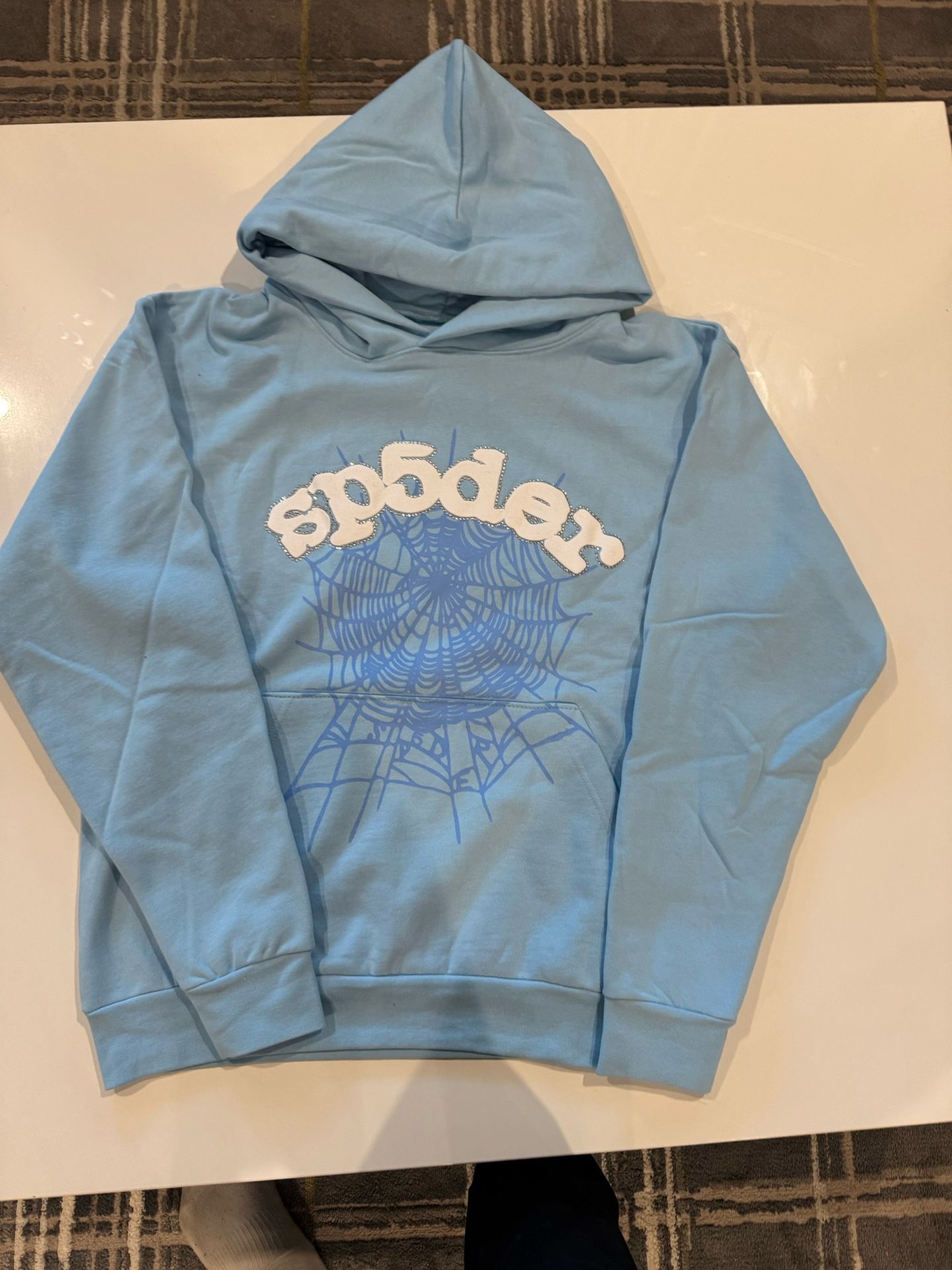 *Brand New* Sp5der Web Hoodie Sky Blue