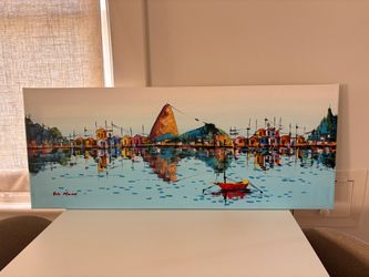 Acrylic Canvas Painting Rio de Janeiro Brazil Scene