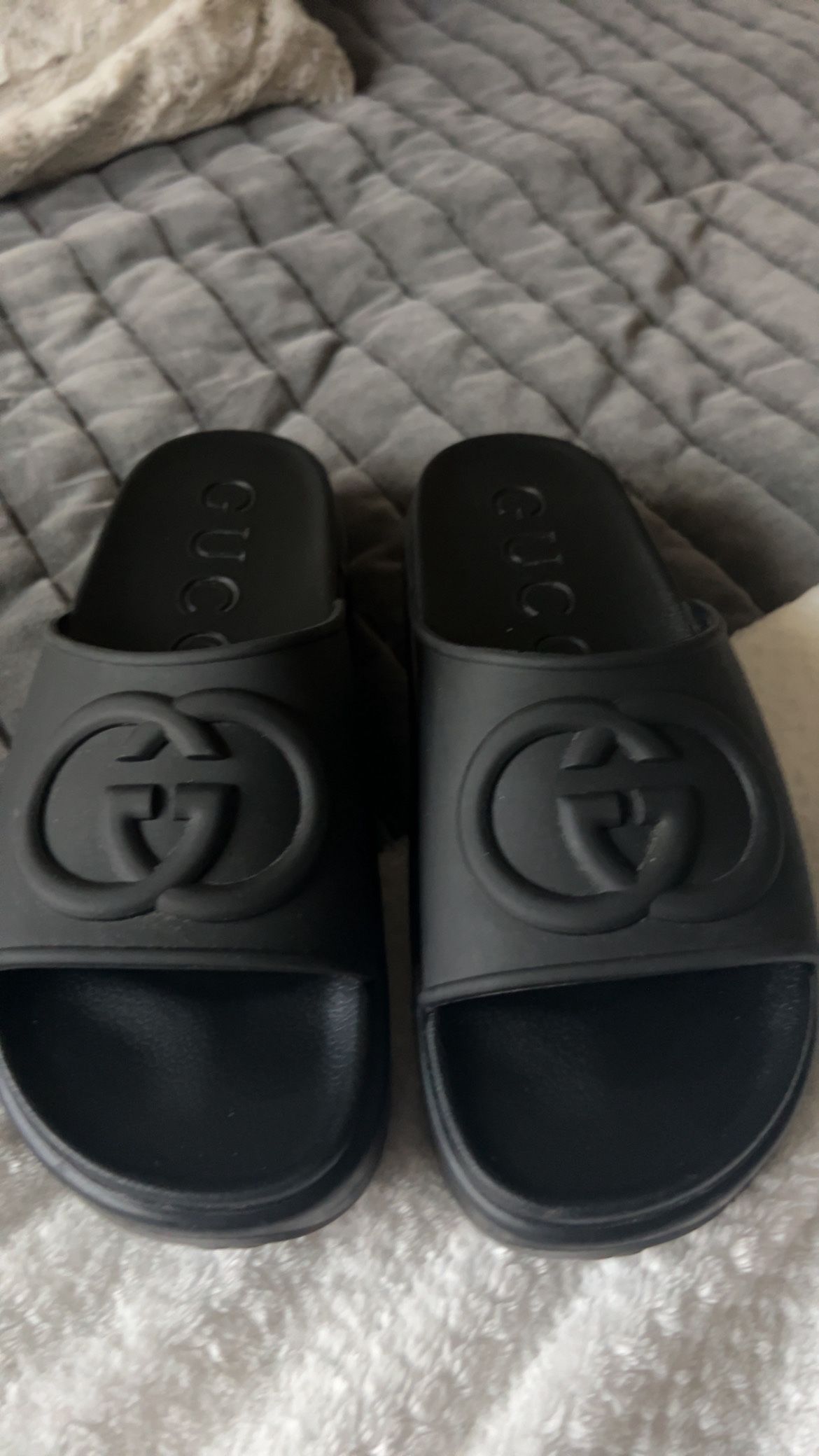 Gucci Women Slide Sandals ‘interlocking G- Black’