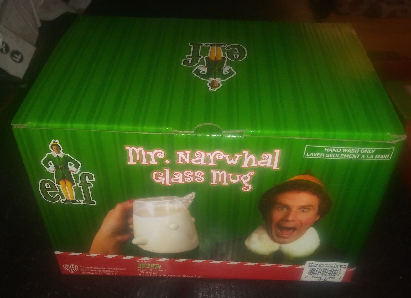 Mr. Narwhal Glass Mug (Buddy The Elf)