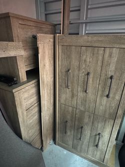 Complete Rustic Set – Dresser w/ Mirror, Nightstand & 4‑Drawer Chest