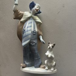 RARE COLLECTABLE 1989 Lladro Nao Clown Circus Ringmaster with Ball & Dog Figurine 