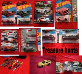 Hot wheels lot some treasure hunts and  premium lancer and premium Rx7, ..and more ..$30 takes everything