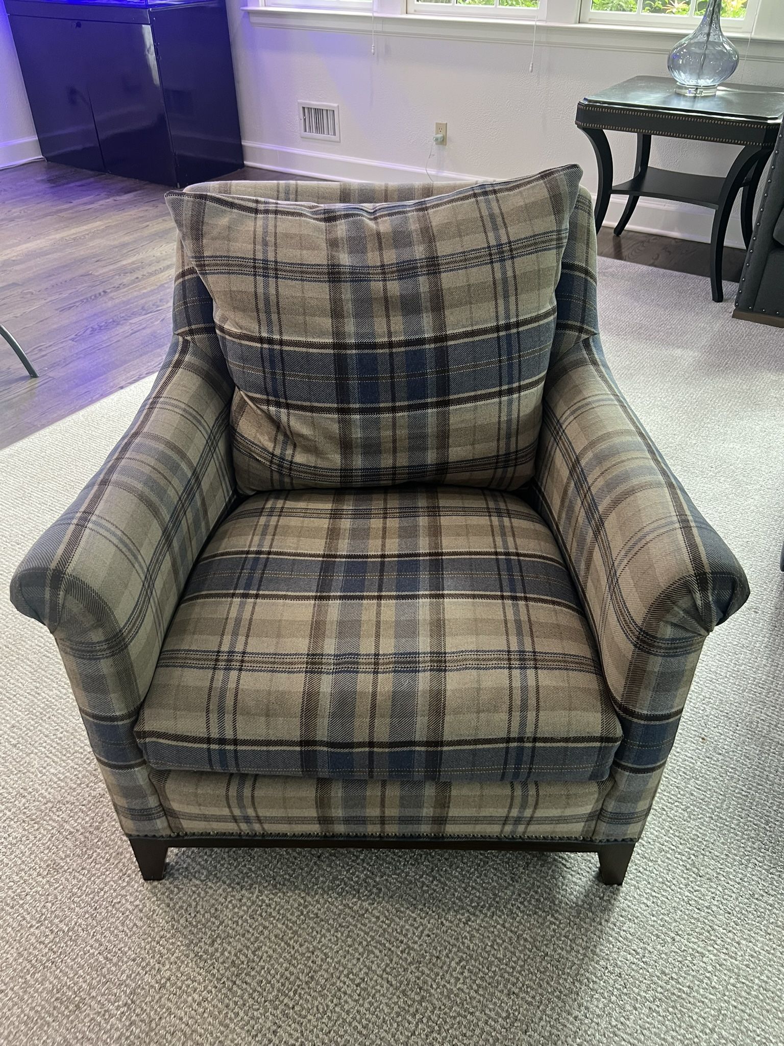 Plaid Wool Chair from Hickory Chair Furniture Co.—Great Condition Recently cleaned. Great condition 33”w x38”d x 32”h x 17”sh x 20”sh Smoke free house