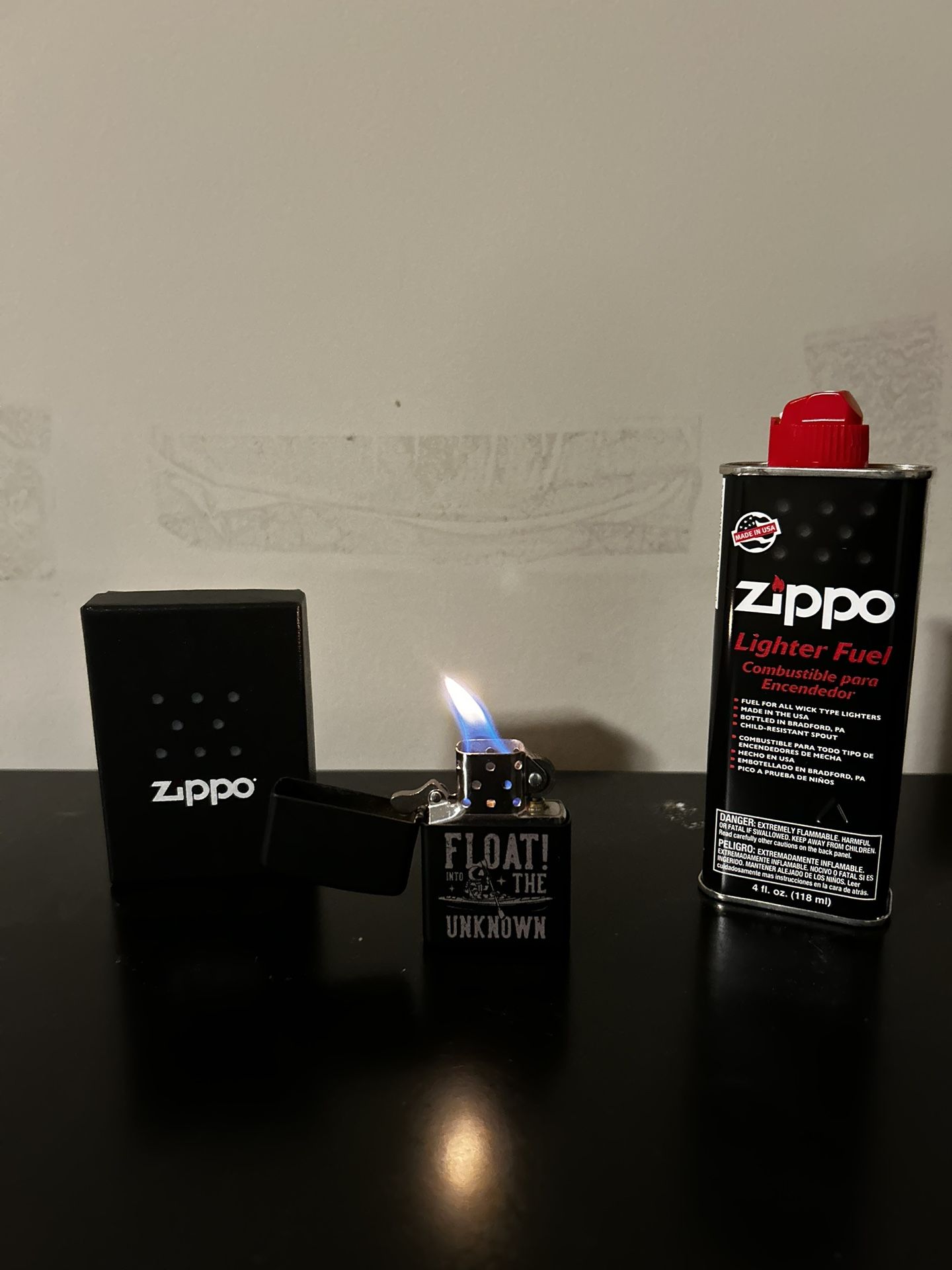 Zippo Lighter With Fluid Included