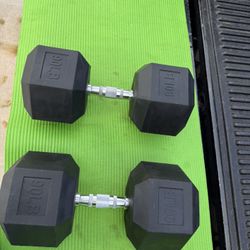 90 Pound Rubberized Dumbbells (180 Pound Total Weight)