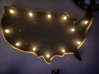 USA Map Magnet Light